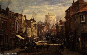 He Household Cavalry In Peascod Street, Windsor — Louise Rayner