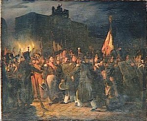 LOUIS PHILIPPE IER AU MILIEU DE LA GARDE NATIONALE.5 JUIN 1832