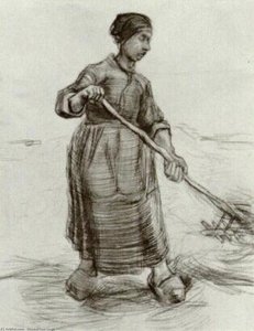 Peasant Woman, Pitching Wheat Or Hay — Vincent Willem Van Gogh
