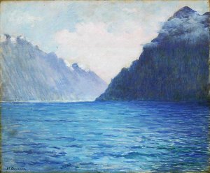 Les Montagnes De Riva Sur Le Lac De Garde (titre Inscrit) — Joseph-félix Bouchor