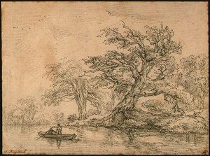 Old Trees Along A Bank — Jacob Isaackszoon Van Ruisdael