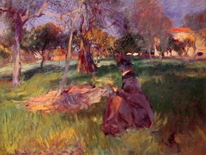 In The Orchard — John Singer Sargent, Impressionism