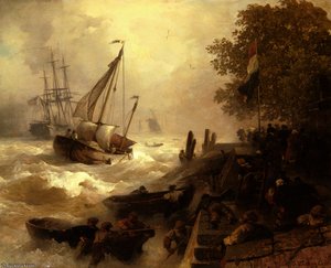 RETURN TO HARBOUR IN ROUGH SEAS