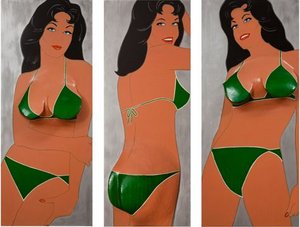 Green Triptych — Marjorie Strider