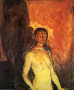 Self-portrait In Hell — Edvard Munch, Expressionism