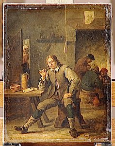Fumeur Accoude A Une Table — David Teniers Ii Le Jeune