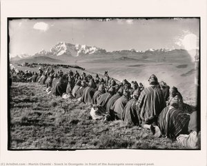 Snack In Ocongate, In Front Of The Ausangate Snow-capped Peak — Martín Chambi