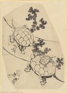 Turtles — Katsushika Hokusai, Ukiyo-e