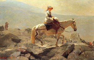 The Bridle Path, White Mountains, Oil On Canvas, — Winslow Homer, Contemporary Realism