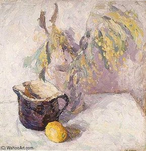 Lemon, Jug And Acacia — Joseph M Raphael