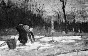 Woman Spreading Out Laundry On A Field — Vincent Willem Van Gogh