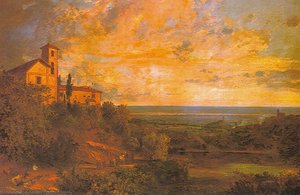 Procession At Nemi, Italy — Jasper Francis Cropsey