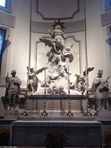Von Wolken Und Engeln Getragenen Himmelfahrt Mariä Und Heilige Liberal Und Johannes Nepomuk