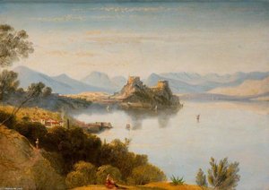 The Albanian Mountains With Corfu In The Distance — William Linton