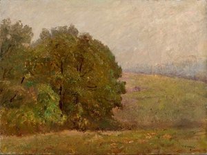 A Misty Day (where The Hills Are Lost In Mist) — Theodore Clement Steele