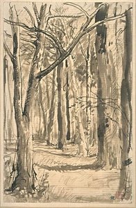 Driveway Through The Woods — Jean-louis Ernest Meissonier