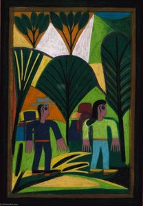 Hikers In Forest — Eddie Arning