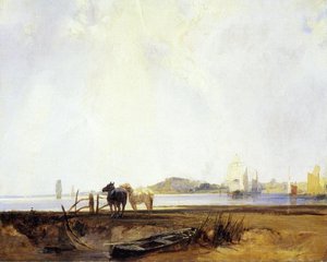 Landscape Near Quilleboeuf — Richard Parkes Bonington, Impressionism