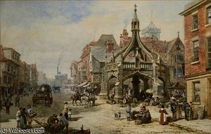 The Poultry Cross At Salisbury — Louise Rayner