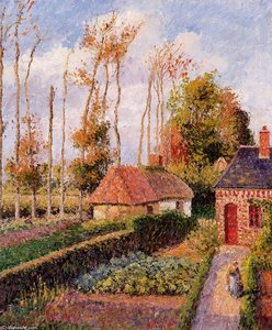 Varengeville, Sunset — Camille Pissarro
