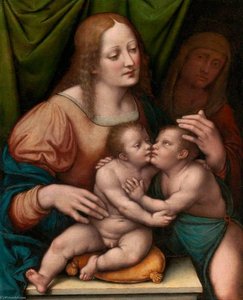 Madonna And Child With St Elizabeth And The Infant St John The Baptist — Giovanni Pietro Rizzoli, High Renaissance