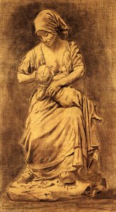 French Peasant Woman Suckling Her Baby After Dalou — Vincent Willem Van Gogh