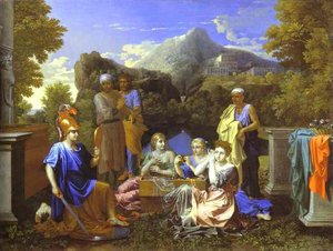 Achilles With The Daughters Of Lacomede — Nicolas Poussin