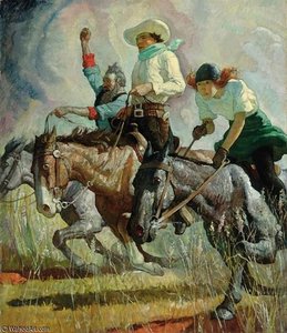 Next To Me Was A Girl Who Looked About Eighteen — N.c. Wyeth