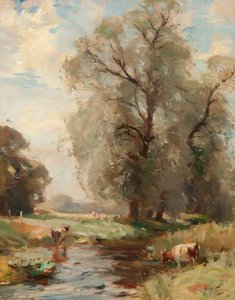 Cattle At River — William Miller Frazer