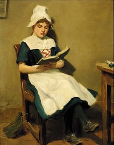 The Country School Girl — Ralph Hedley, Contemporary Realism