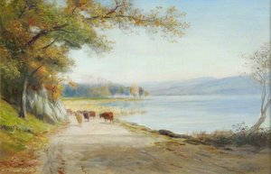 Cattle By A Loch — John Macwhirter