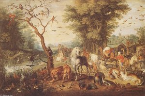 Paradise Landscape With Noah's Ark — Jacques Fouquier