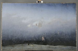 Monk By The Sea, Intermediate State After Removal Of Old Putty And Retouching — Caspar David Friedrich
