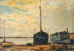 Houseboats At Milton, No.7 — Edward Robert King