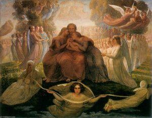 Le Poeme De L Ame 1 Generation Divine — Anne François Louis Janmot, Romanticism