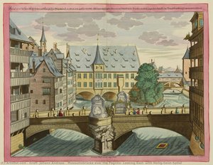 Museumsbrücke Over The Pegnitz, Looking East, With Heilig-geist-spital — Graff, Johann Andreas