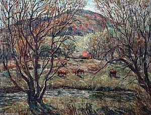 Autumn, Norfolk Meadows, Connecticut — Ernest Lawson