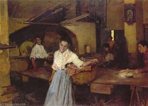 Mujer Con Cesta — Manuel Benedito Vives