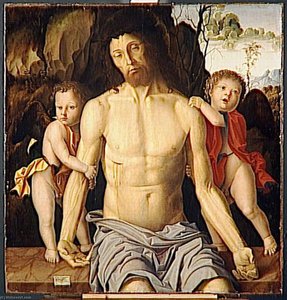 Le Christ Mort Soutenu Par Deux Anges — Marco Palmezzano, Renaissance Italian