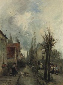 The Canal, Delft — Johan Barthold Jongkind, Impressionism