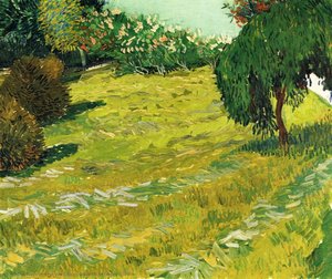 Garden With Weeping Willow — Vincent Willem Van Gogh, Post-impressionism
