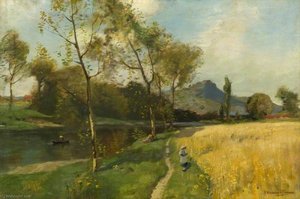 By The River, Harvest Time — Robert Macaulay Stevenson