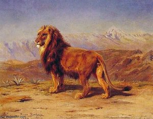 Lion In A Landscape — Rosa Bonheur