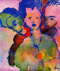 Three Young Women — Emile Nolde, Expressionism