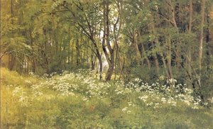 Flowers On An Edge Of A Wood — Ivan Ivanovich Shishkin
