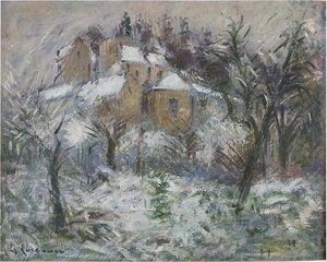 House In Pontoise In Snow — Gustave Loiseau