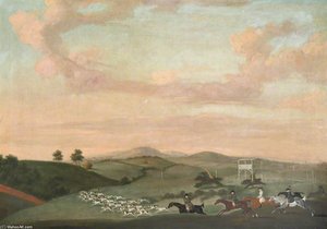 Harriers On The Merrow Downs Near Clandon — James Seymour