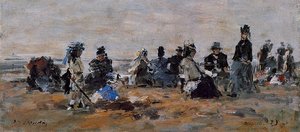 Beach Scene — Eugène Louis Boudin, Impressionism