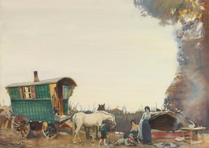A Gypsy Encampment — Sir Alfred James Munnings