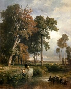 The Angler — Constant Troyon, Barbizon School